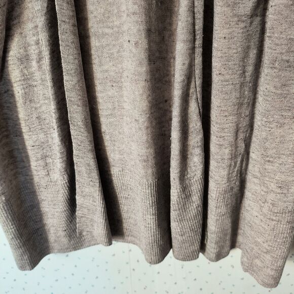 Eileen Fisher Cardigan Sweater 3X Oatmeal Organic Linen Open Duster LagenlooK - Picture 5 of 16